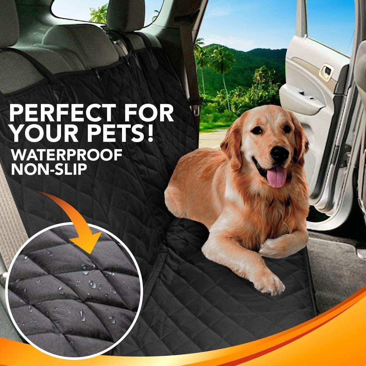 Dog car pet bed car pet mat waterproof non-slip seat cover back row anti-dirty pet car mats