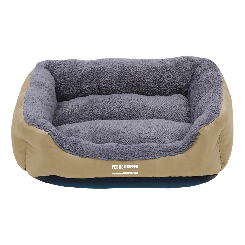 Wholesale Fashion Luxury Waterproof Durable Ultra Soft Pet Dog Bed Rectangle Pet Sofa Washable Cat Bed