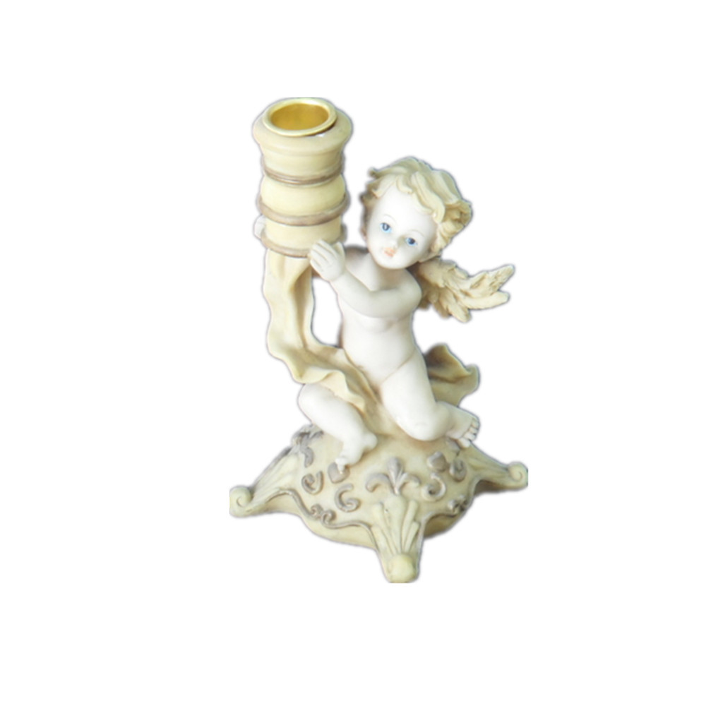 OEM/ODM Resin Crafts creative angel baby candleholder for home decoration