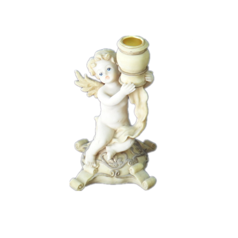 OEM/ODM Resin Crafts creative angel baby candleholder for home decoration