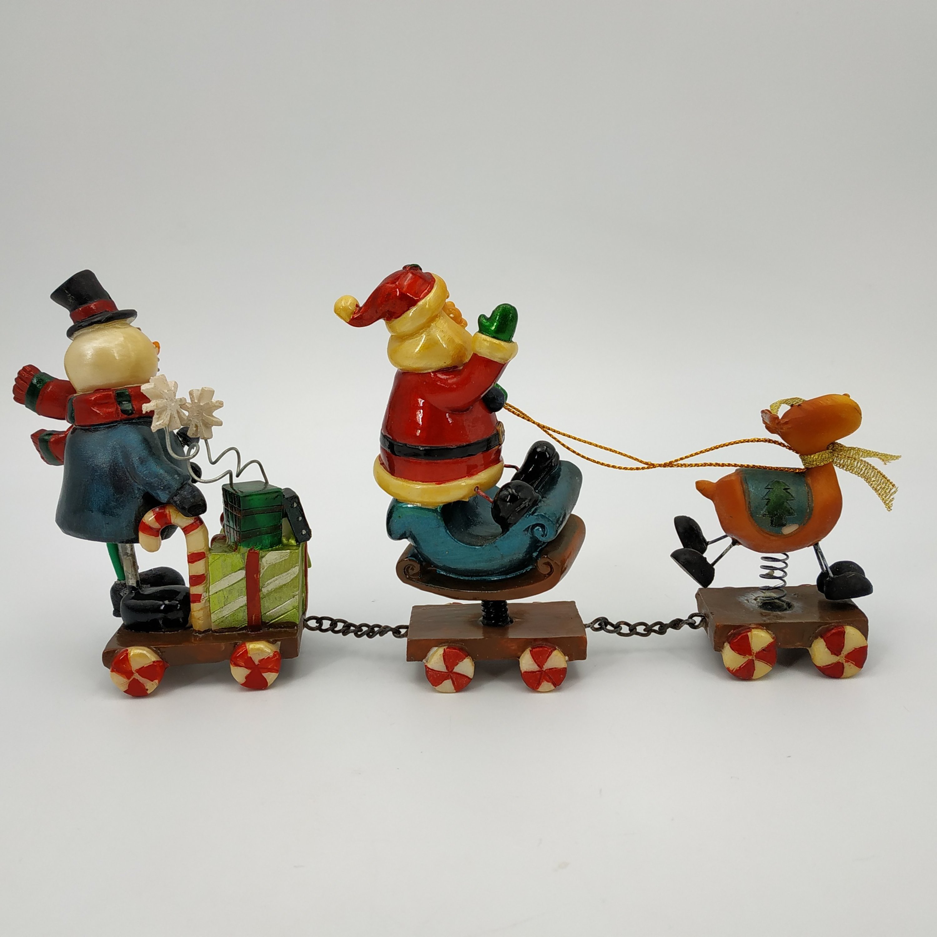 Custom Resin Christmas Santa Claus and Snowman on Teeter Totter for Christmas gift