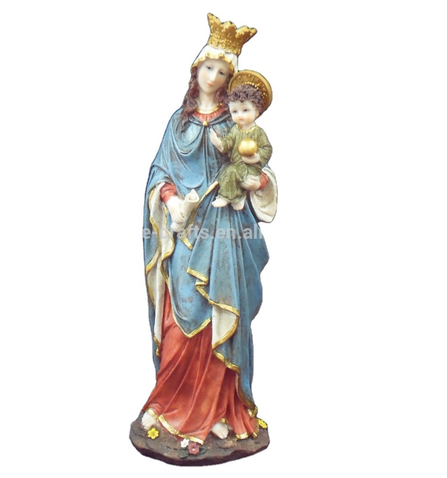 Polyresin Maria Religious Figurine Catholic Statue for Home Decoration Nature Virgin Home Decorative 8 Inch Resin Figurine Mason