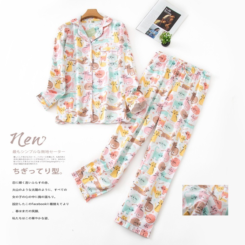 Women Sleepwear Pyjama cotton Pyjama Two Piece Sleep Wear Cute Night Suit