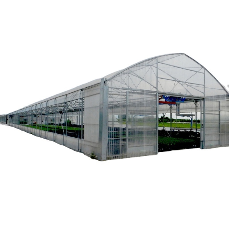 FM Prefab Galvanized Steel Frame Single Span Film Poly Tunnel Green House Used Greenhouse Cooling System Accessories For Sale