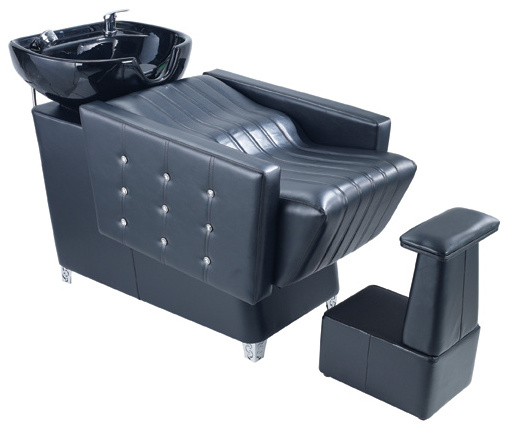 Hair salon wash bowl with chair/shampoo bed for sale QZ-L6018