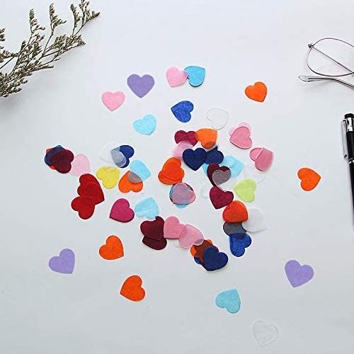 Purple Tissue Paper Heart Confetti  Biodegradable Confetti Paper for Balloon or Table Decor