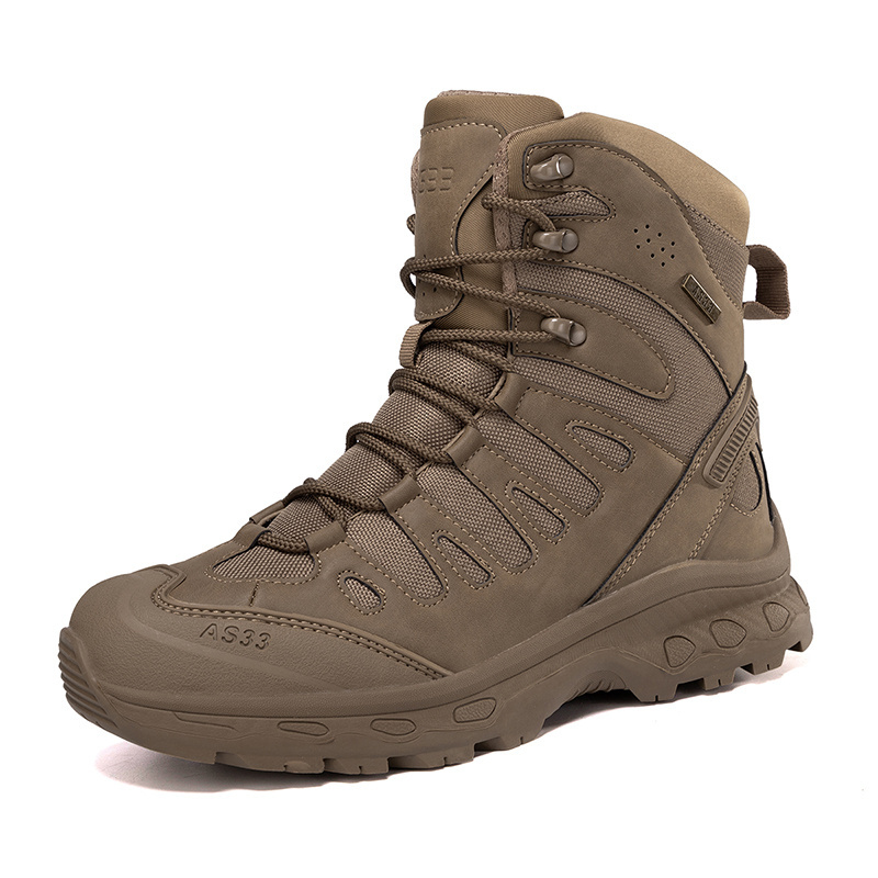 Winter outdoor off-road workwear field training boots tactical waterproof breathable hiking style boots for men