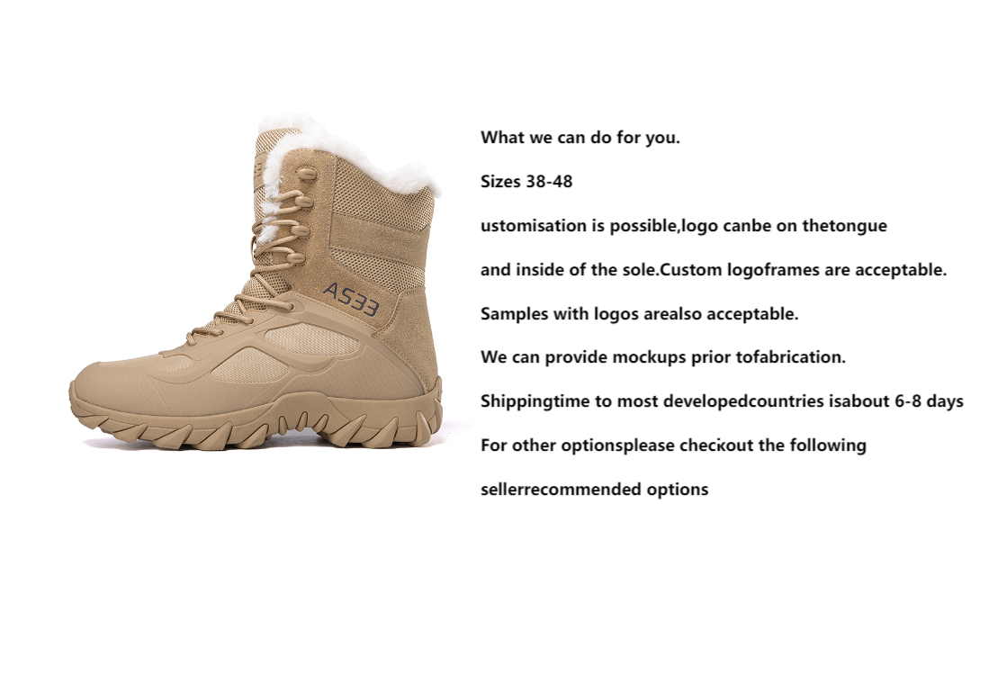 Custom Winter Workwear Battlefield Training Tactical Shoes Desert Gobi Jungle Hiking Style Boots for Men