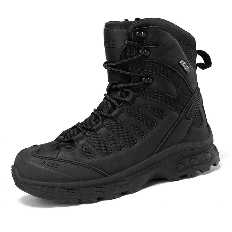 Winter outdoor off-road workwear field training boots tactical waterproof breathable hiking style boots for men