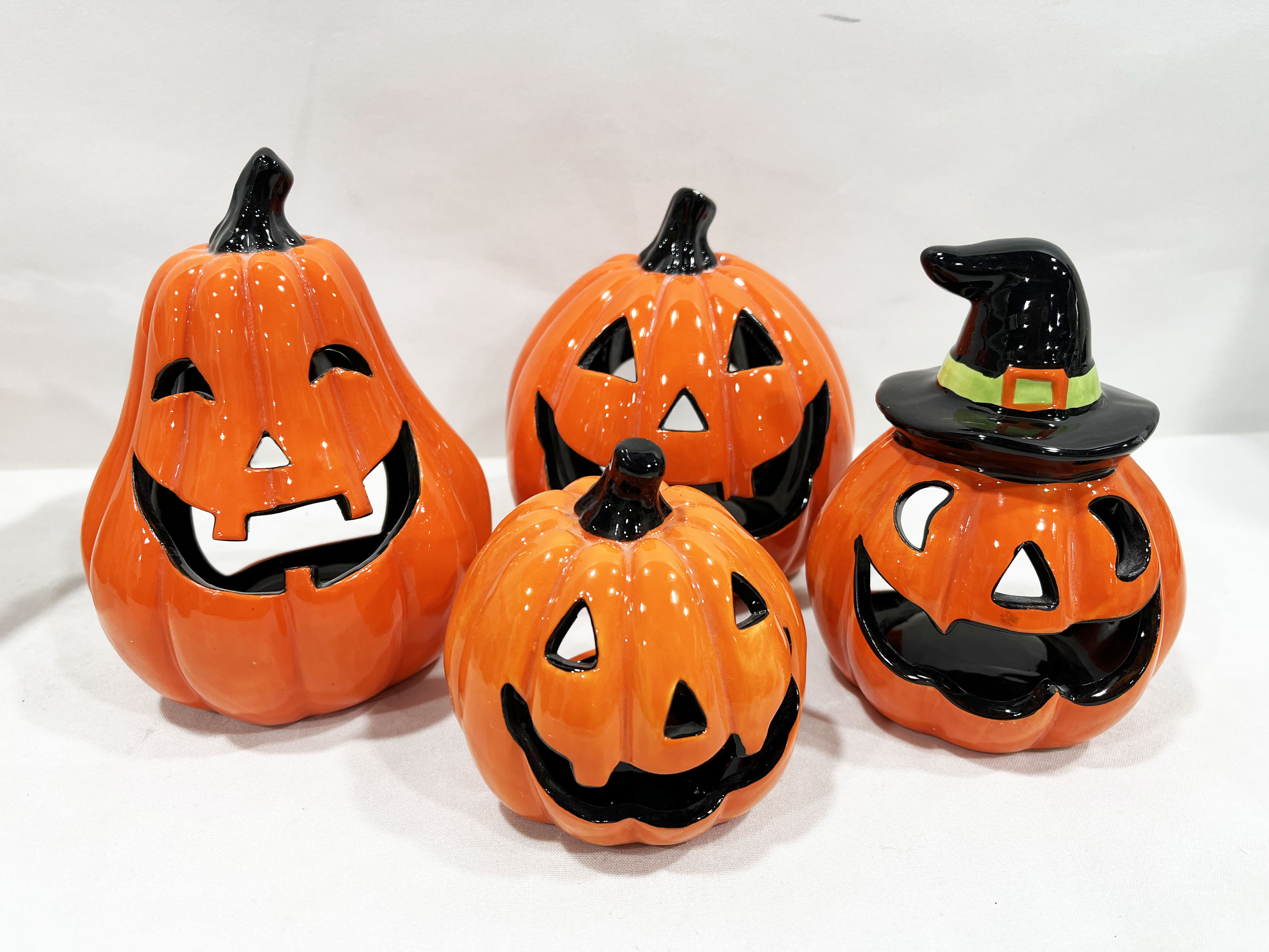 ceramic Halloween Pumpkin Decorations Party Favor for Halloween Fall Outdoor Indoor Garden