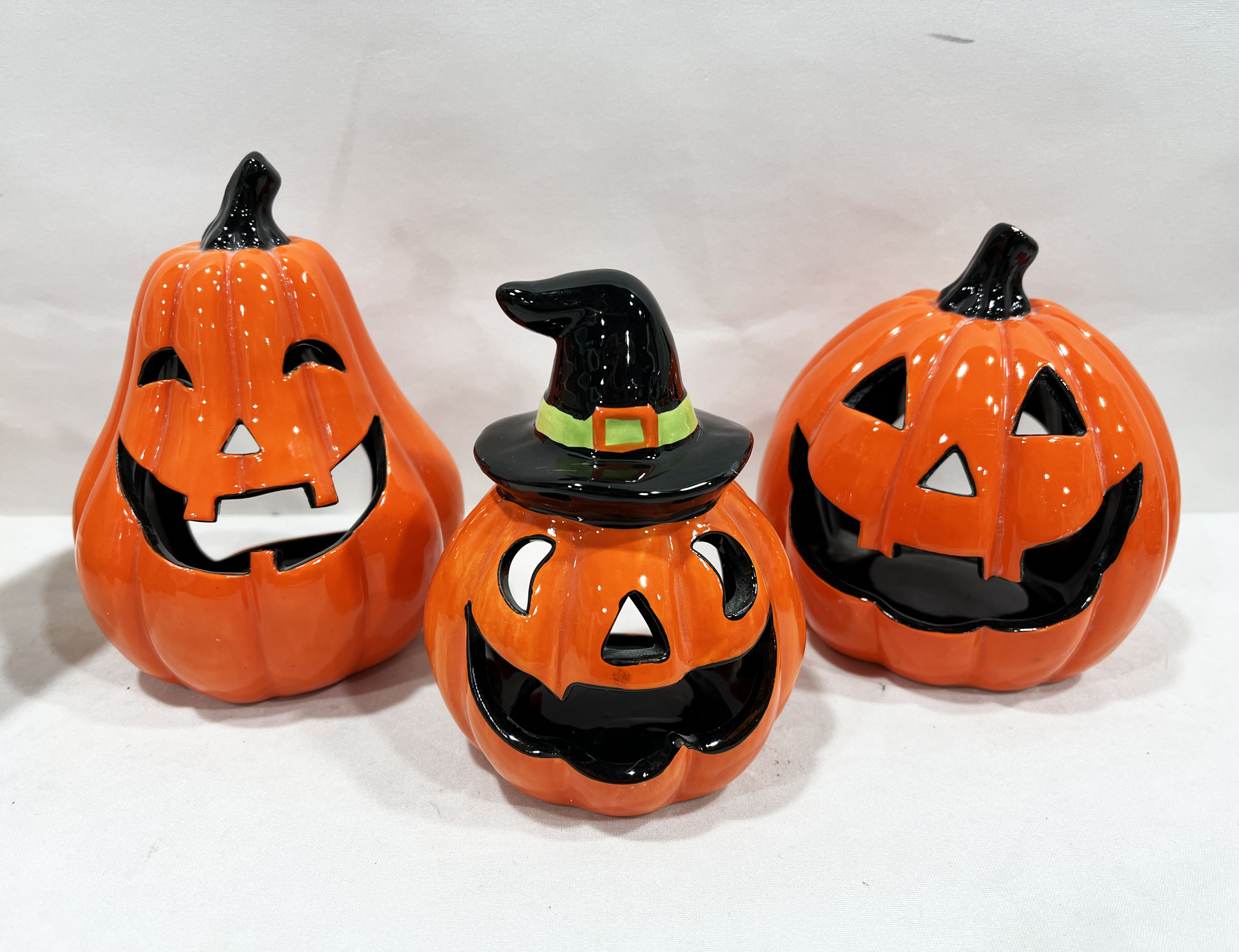 ceramic Halloween Pumpkin Decorations Party Favor for Halloween Fall Outdoor Indoor Garden