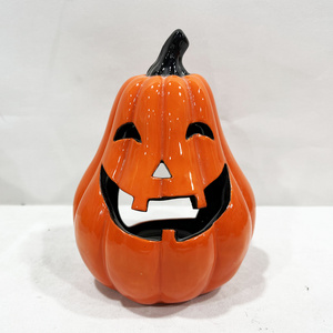 ceramic Halloween Pumpkin Decorations Party Favor for Halloween Fall Outdoor Indoor Garden