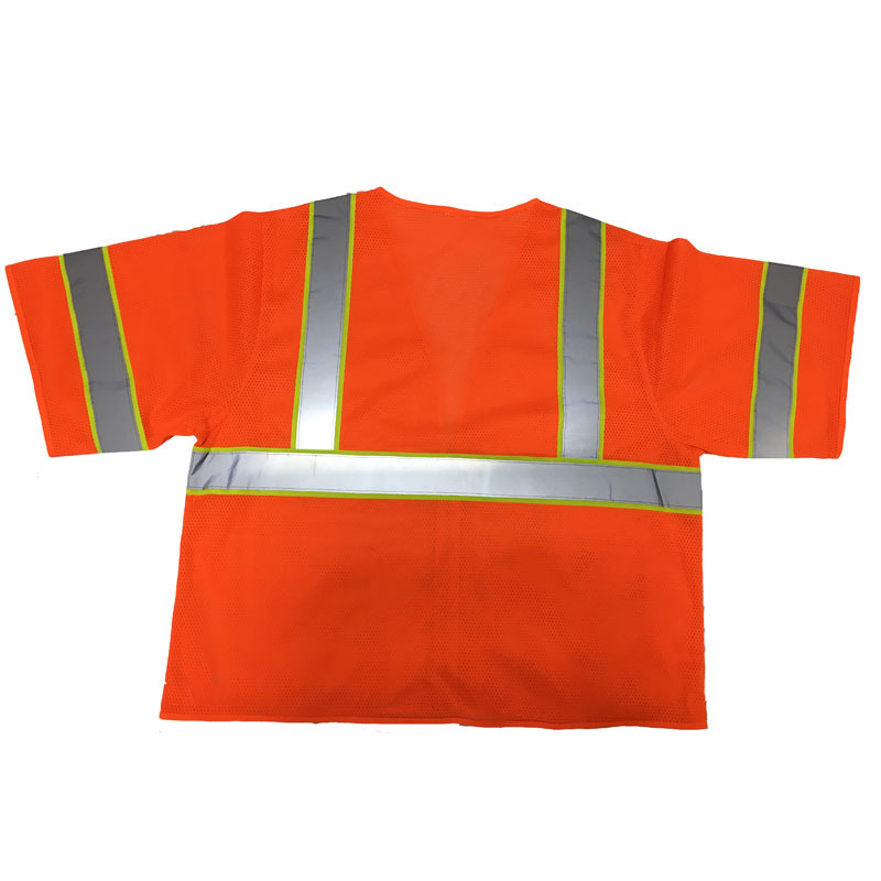 ANSI class 3 safety vest construction yellow vest with logo