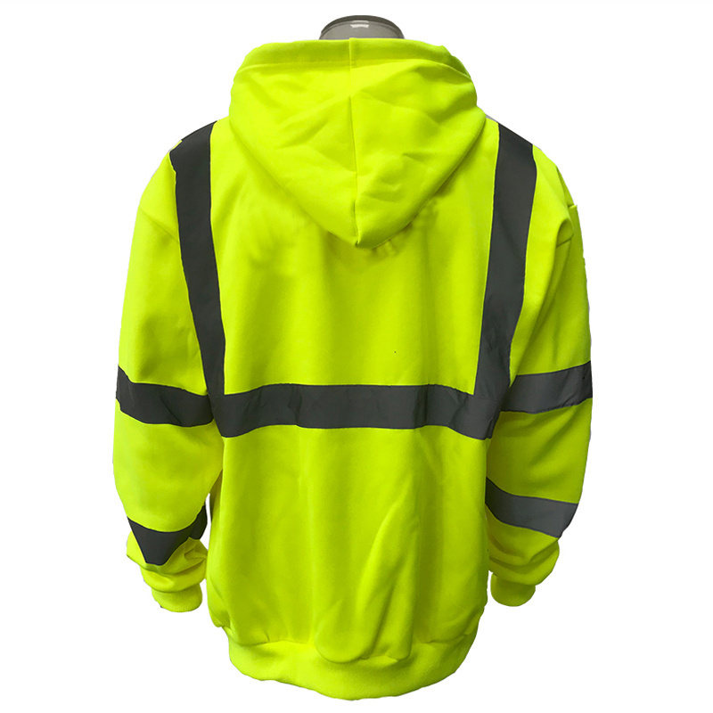 Reflective Safety Clothing Insulated Men's Parka Reflector Jacket Winter Work Wear Hi Vis Clothing