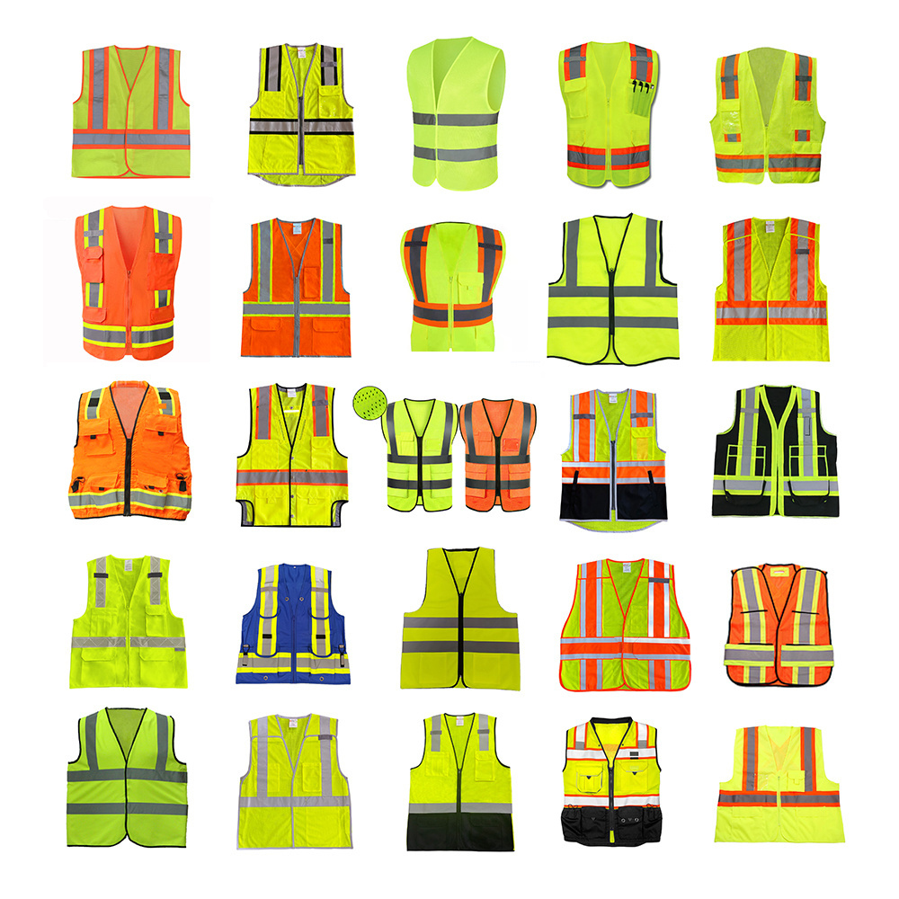 Customized Hot Sale Security Multiple Sizes Oem Workwear Crew Construction Hi Vis Clothing Reflective Safety Vest