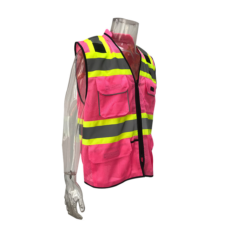 Safety Vest Mesh Construction Custom Printing Reflective Safety Reflective Construction Security Vest