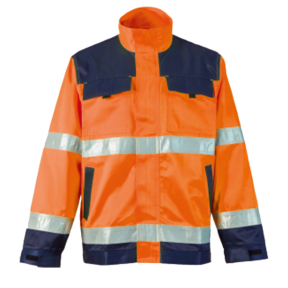 Multiple Pockets Customized Size High Vis Workwear Mechanic Working Safety Jacket