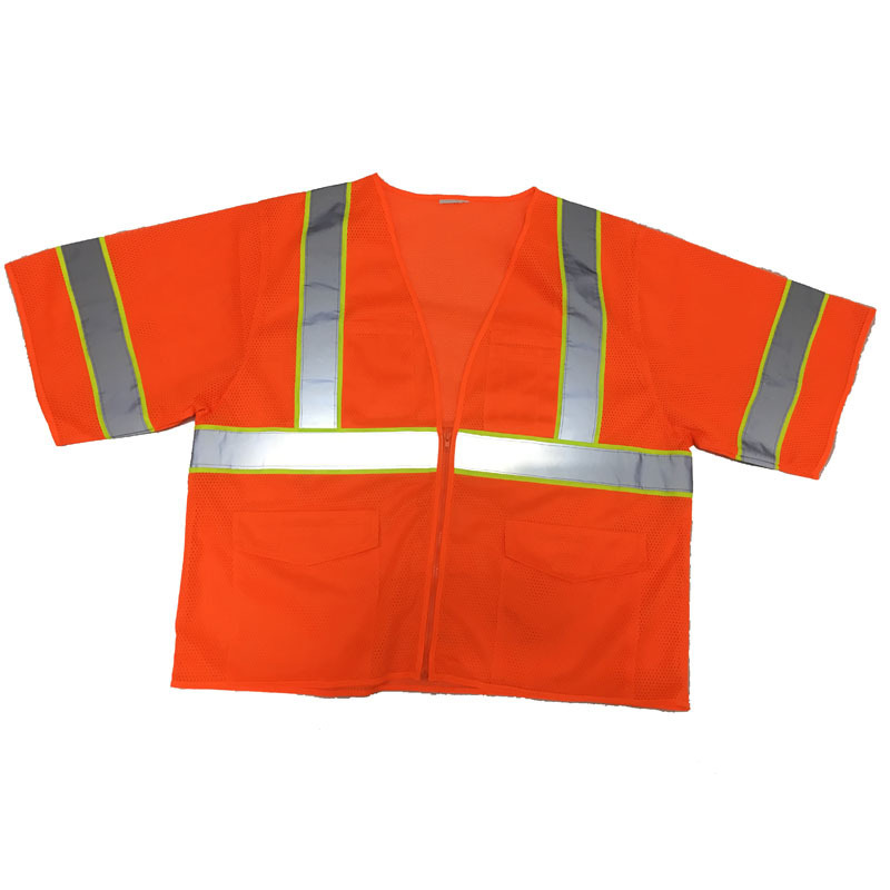 ANSI class 3 safety vest construction yellow vest with logo