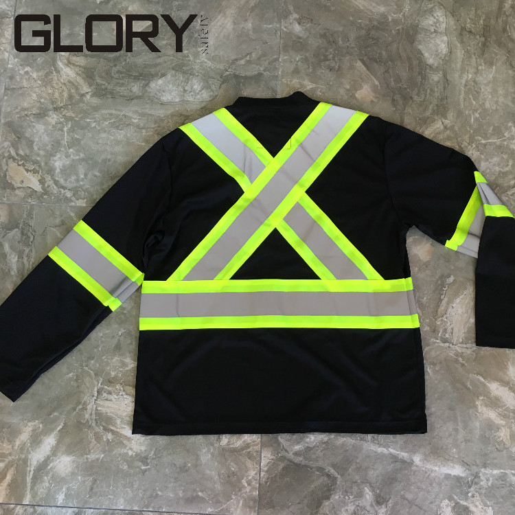 100 cotton safety vests reflective black safety vest