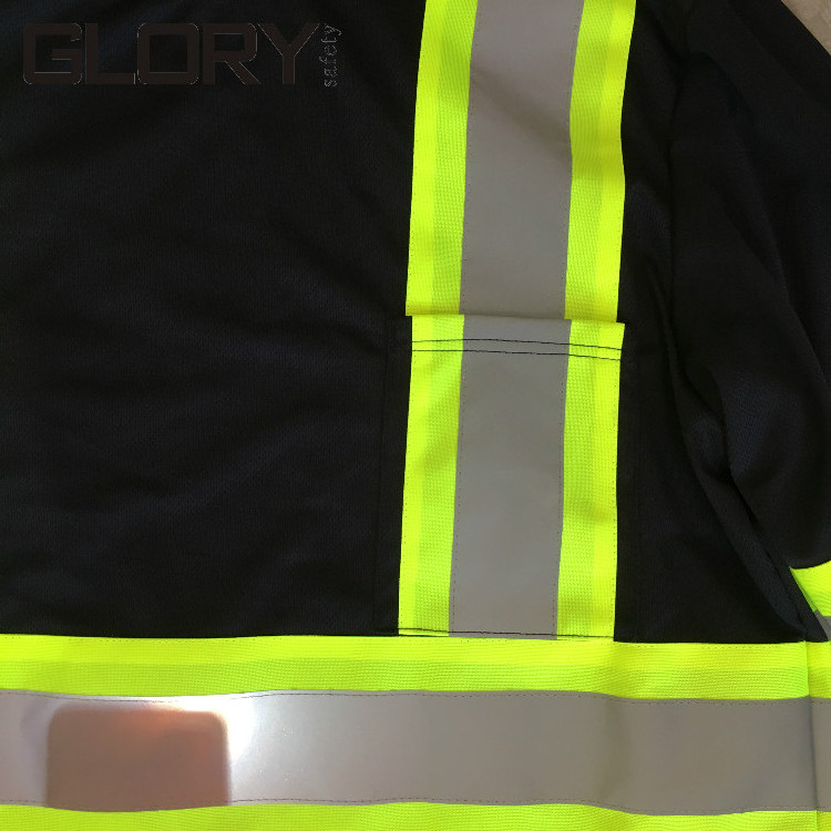 Wholesale Fluorescent Reflective Polo T-Shirt Safety Workwear Clothes