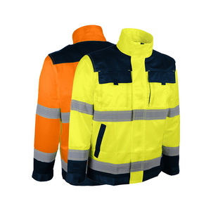 Multiple Pockets Customized Size High Vis Workwear Mechanic Working Safety Jacket