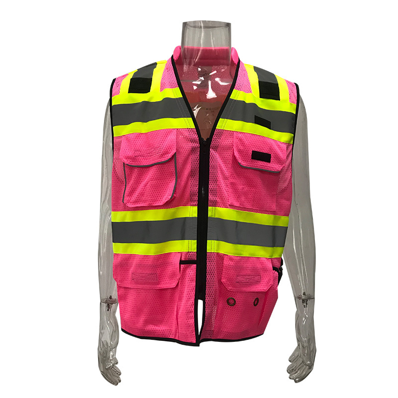 Safety Vest Mesh Construction Custom Printing Reflective Safety Reflective Construction Security Vest