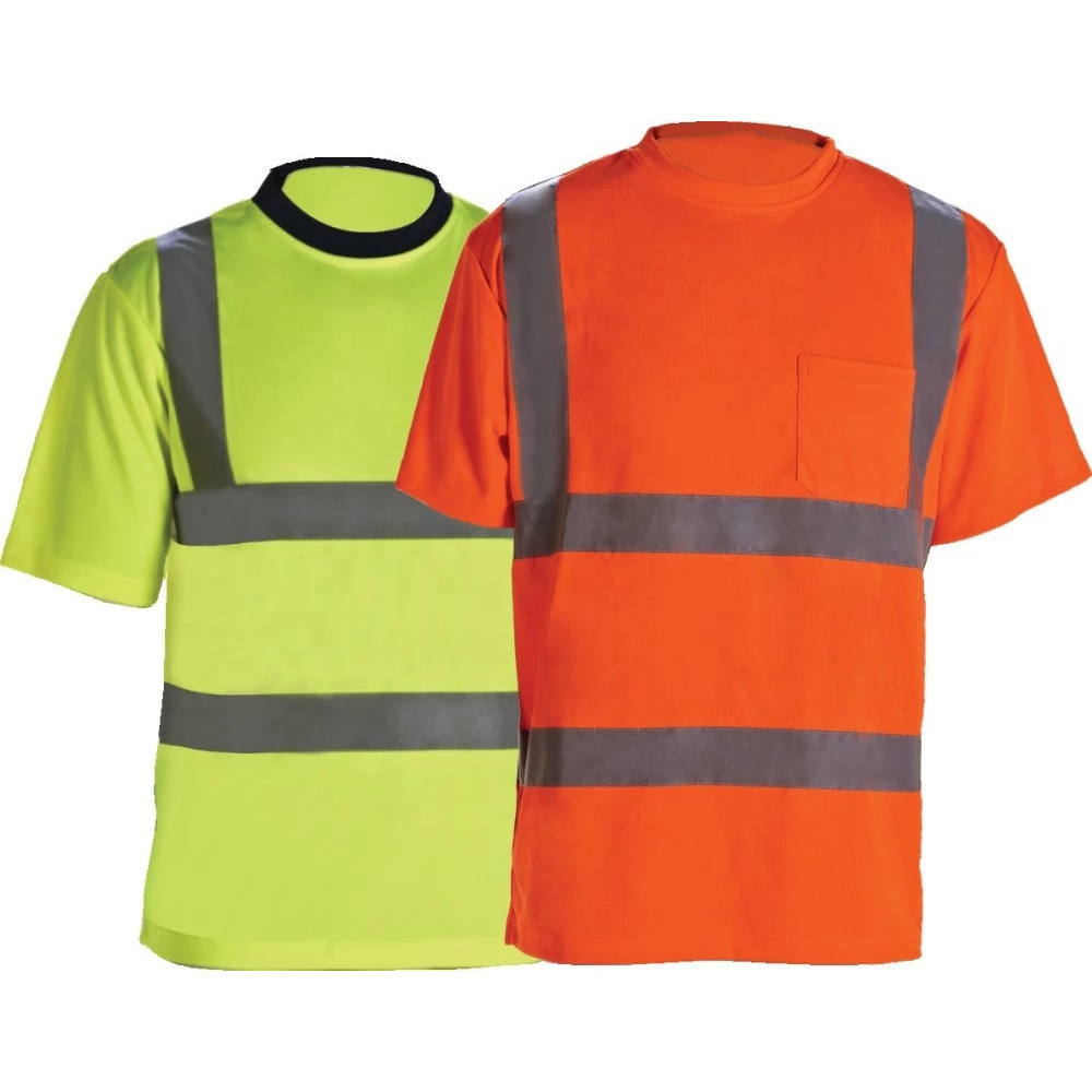 Wholesale Hi vis workwear Shirts short sleeve t shirt for men