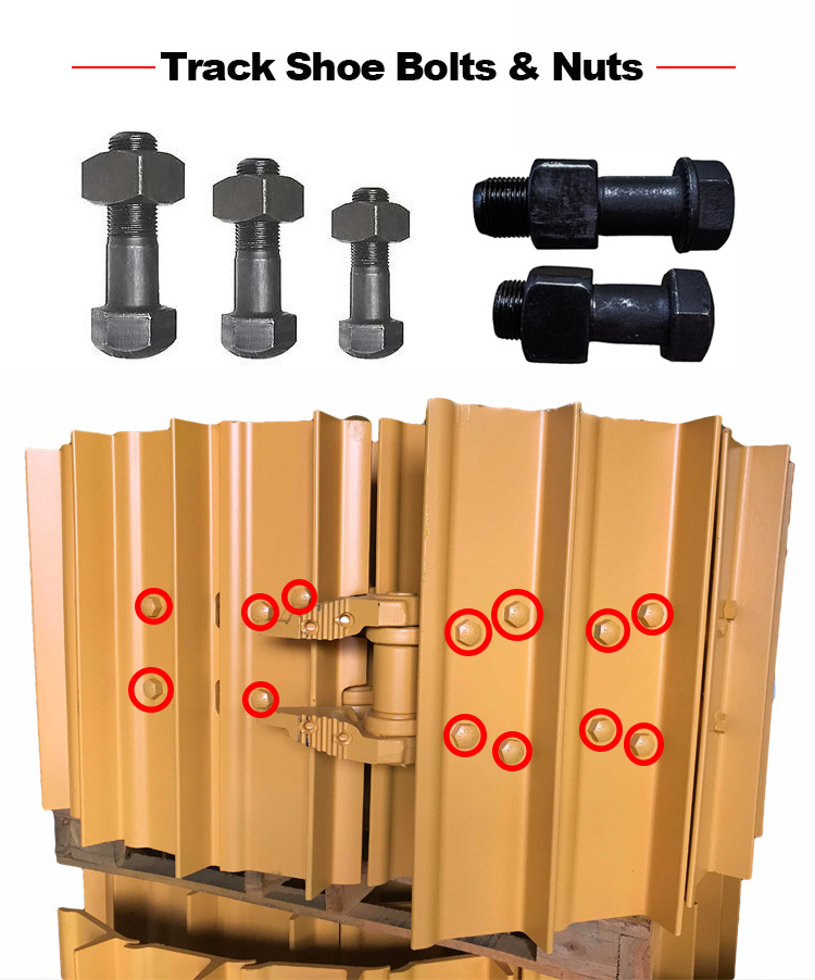 Excavator And Bulldozer EXCAVATOR TRACK SHOE BOLT AND NUT M18 CHAIN BOLT