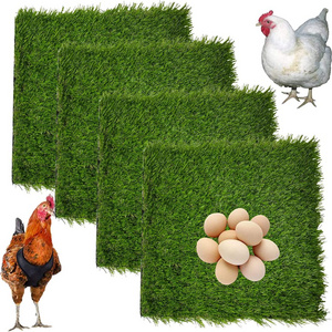 QINGZHOU green grass rug artificial grass carpet artificial turf grass pet pee pad washable easy-to-clean chicken nesting pads