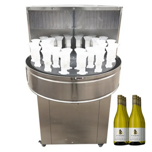 Semi-automatic wine water beverage juice beer glass plastic bottle washer