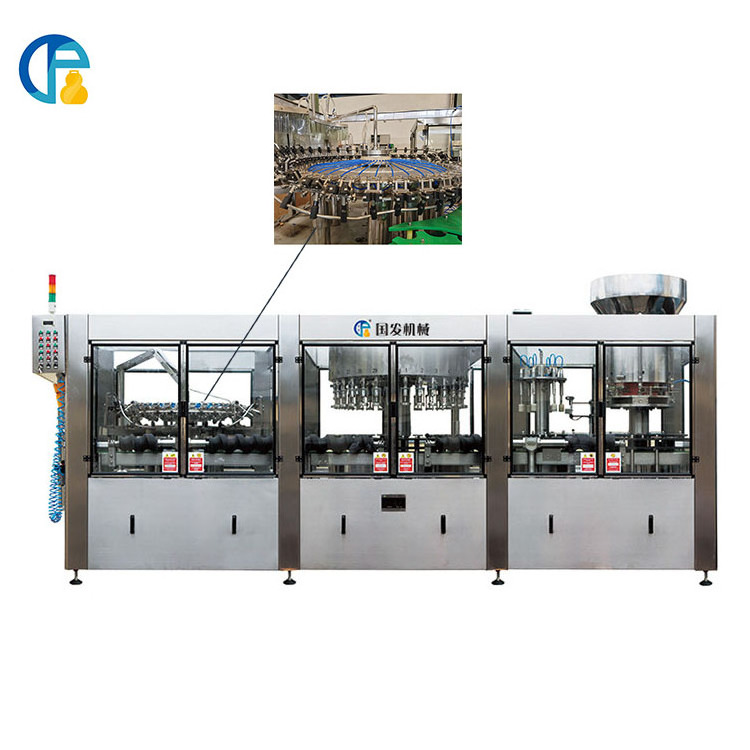 Automatic Wine Juice 3 In 1 Bottling Liquid Filling capping Machine And Sealing And Capping And Labeling Machine