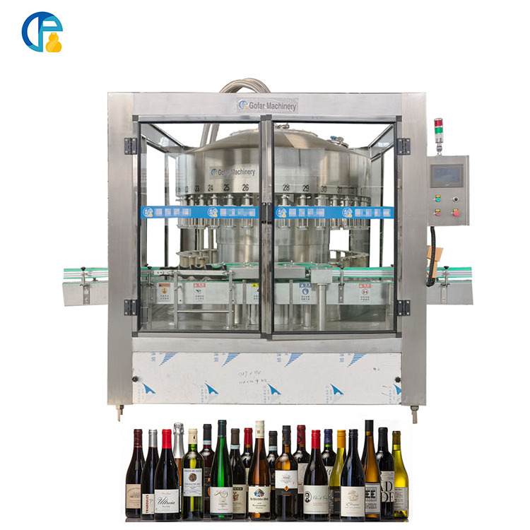 Factory Wholesale Automatic 8/10/12/ nozzles Wine Whisky Juice Vodka Liquor Bottle Filler Filling Machine