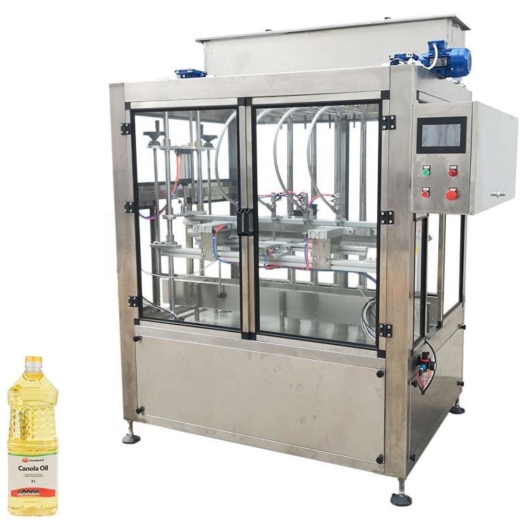 High-accuracy desktop 6 nozzles oil filling machine fully automatic detergent piston servo driven oil filling machine