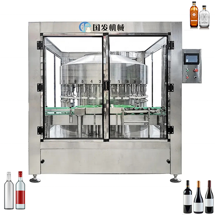 Factory Wholesale Automatic 8/10/12/ nozzles Wine Whisky Juice Vodka Liquor Bottle Filler Filling Machine