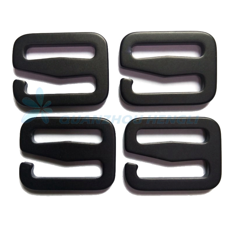 1inch anodized black metal g hook for bag belt