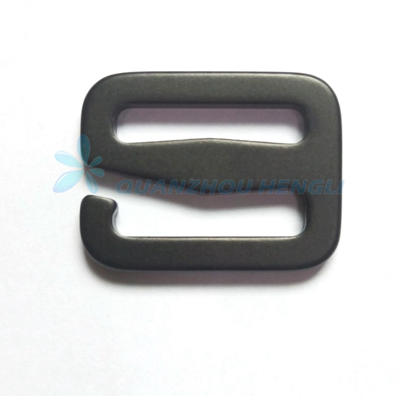 1inch anodized black metal g hook for bag belt