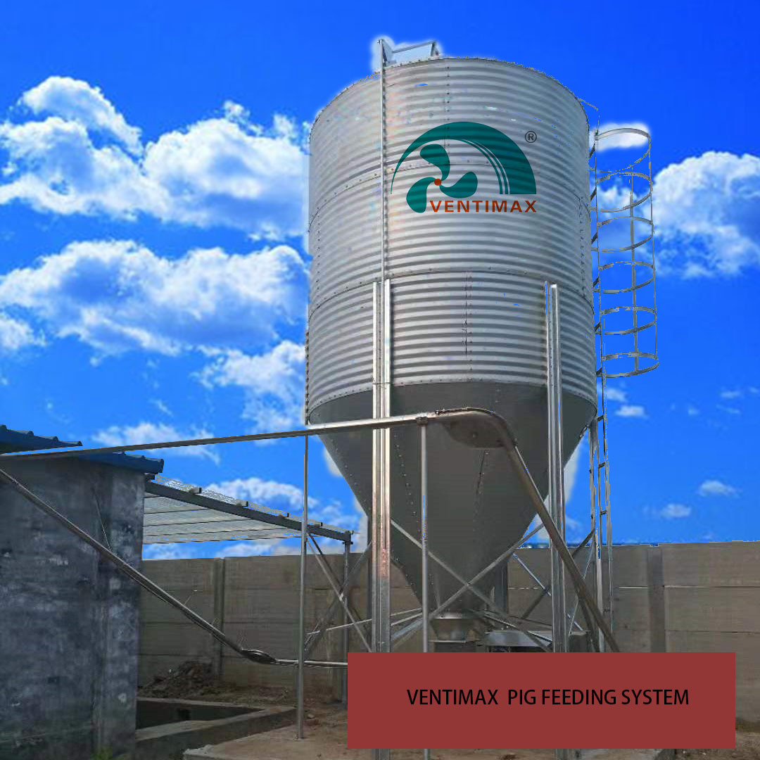 Pigs Farm System Animal Silo 8 Tons Feed Bins For Poultry And Livestock Food Storage chicken farm feeding grain silo