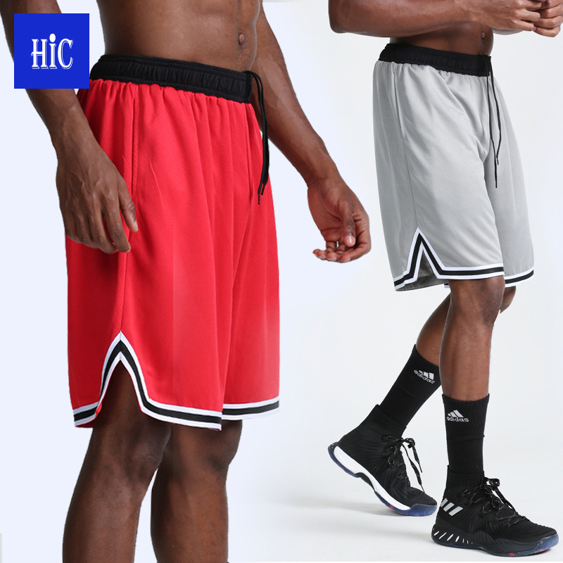 Custom Logo Polyester Double Layer Plain Basketball Training Men Mesh Shorts