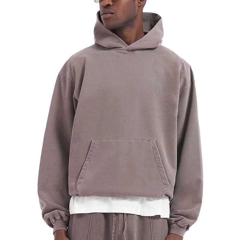 HIC High Quality French Terry Cropped Hoodies Oversized 100% Cotton Hoodie Blank custom hoodies