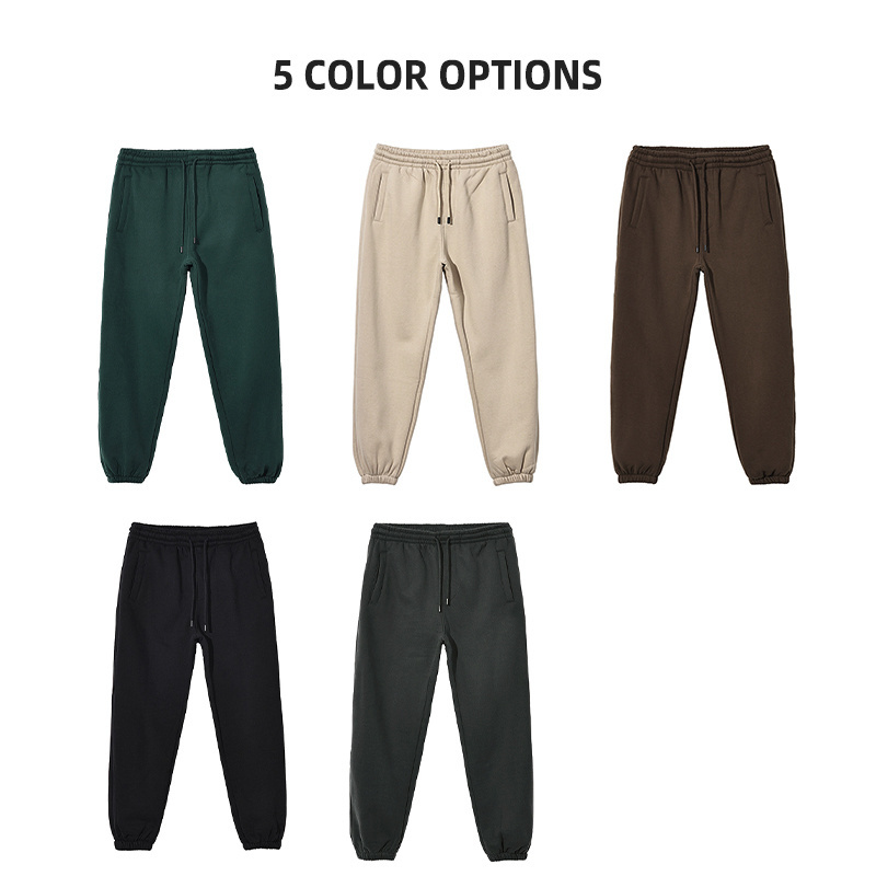 Custom 2023 Heavyweight 400G Solid Color Drawstring Terry Pants Basic Sports Thin Casual SweatPants