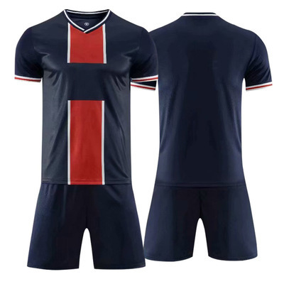 Wholesale Design Football Uniform Customized Cheap Soccer Jersey Set Dry-Fit Football suit Unisex Sweatsuit