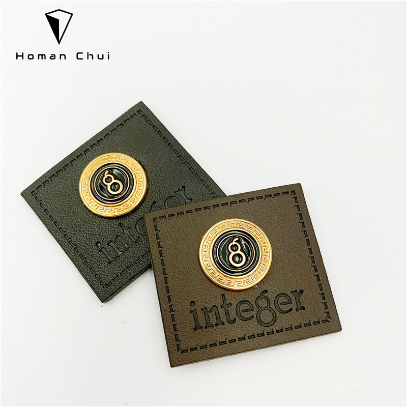 Custom Embossed Metal Leather Patches/badges for Apparel