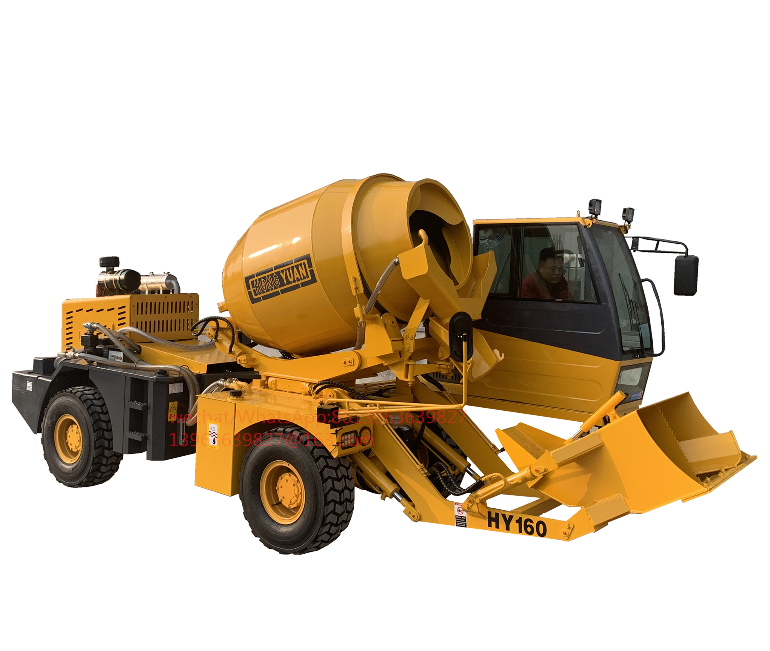 1.6cbm mobile self loading concrete mixer for sale factory cheap price