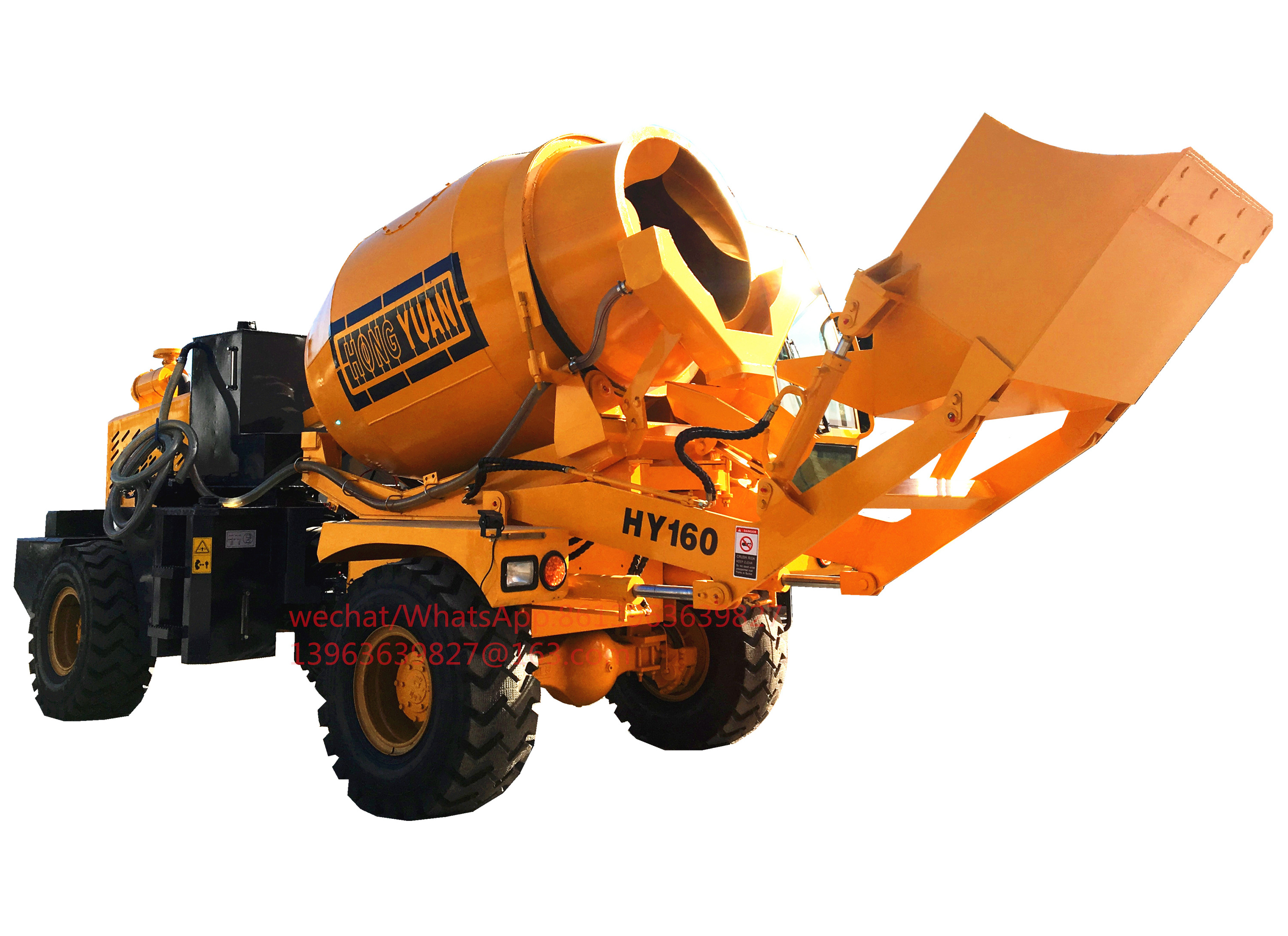 1.6cbm mobile self loading concrete mixer for sale factory cheap price