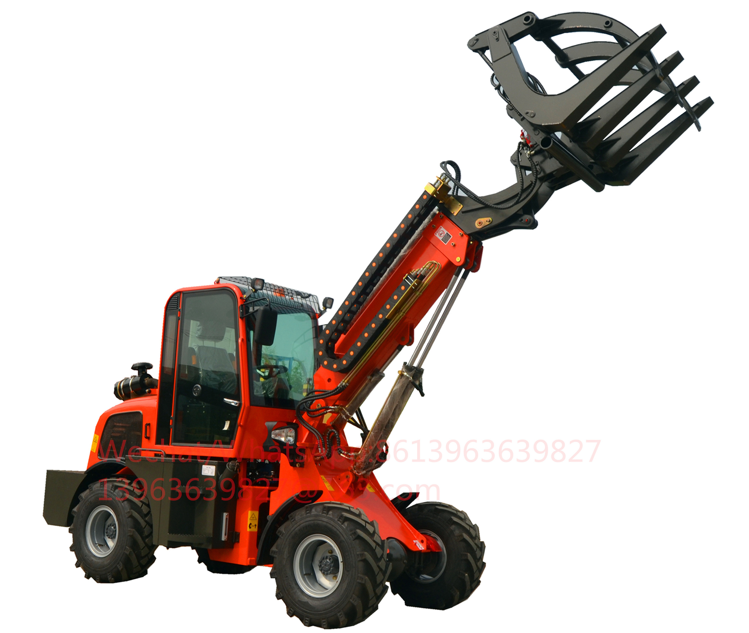 1500kg telescopic loader machinery mini chinese wheel loader boom loader for sale