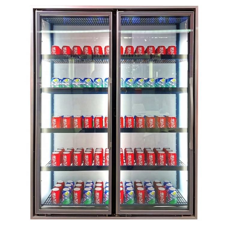 Competitive Price Good Quality Vertical Mini Fridge Ice Cream Display Glass Door Freezer