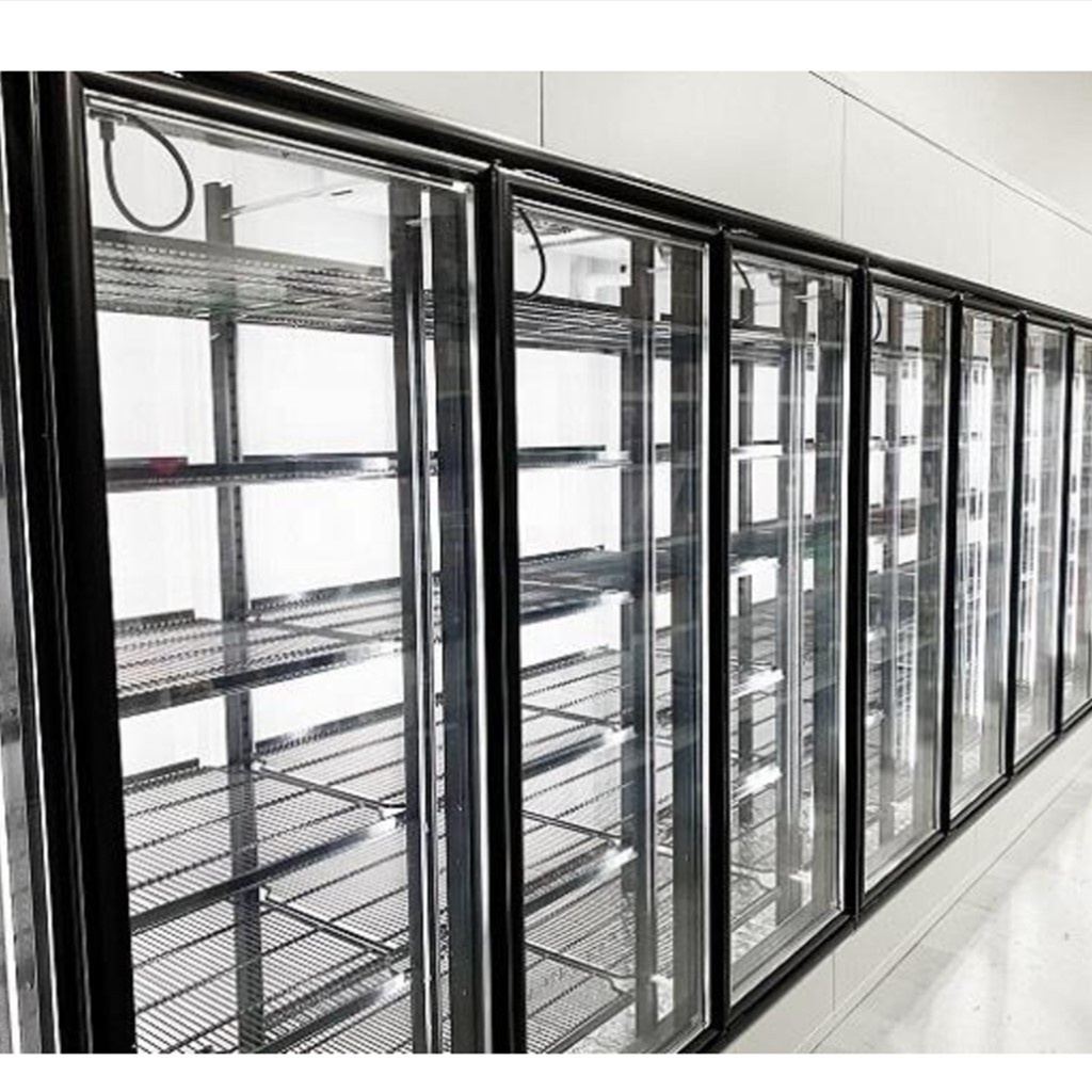 commercial refrigeration equipment chiller glass door with automatic defogging frame Fridge chiller cooler glass door