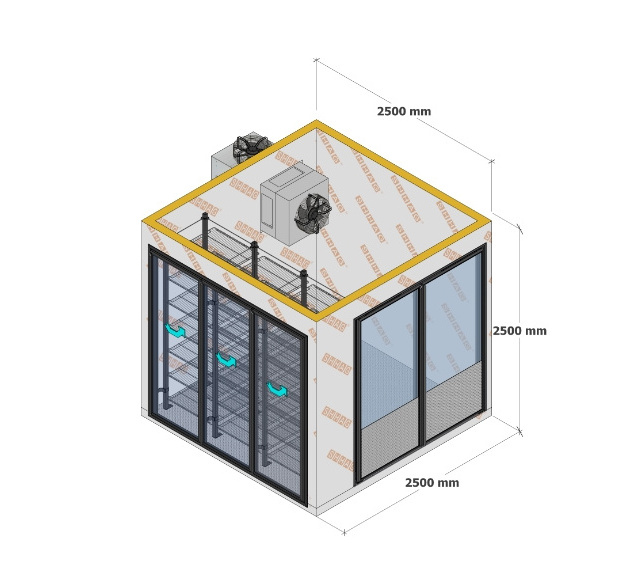 Quality Freezer glass door Factory  with chiller glass door /shelf / for supermarket beverage display chiller room