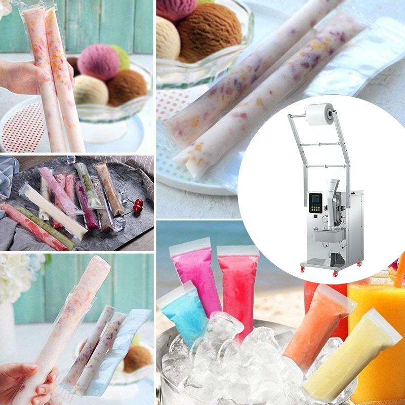 Automatic Ice Pop Packing Machine Candy Sachet Pouch Milk Juice Ice Pop Lolly Popsicle Beverage Water Liquid  Packaging Machine