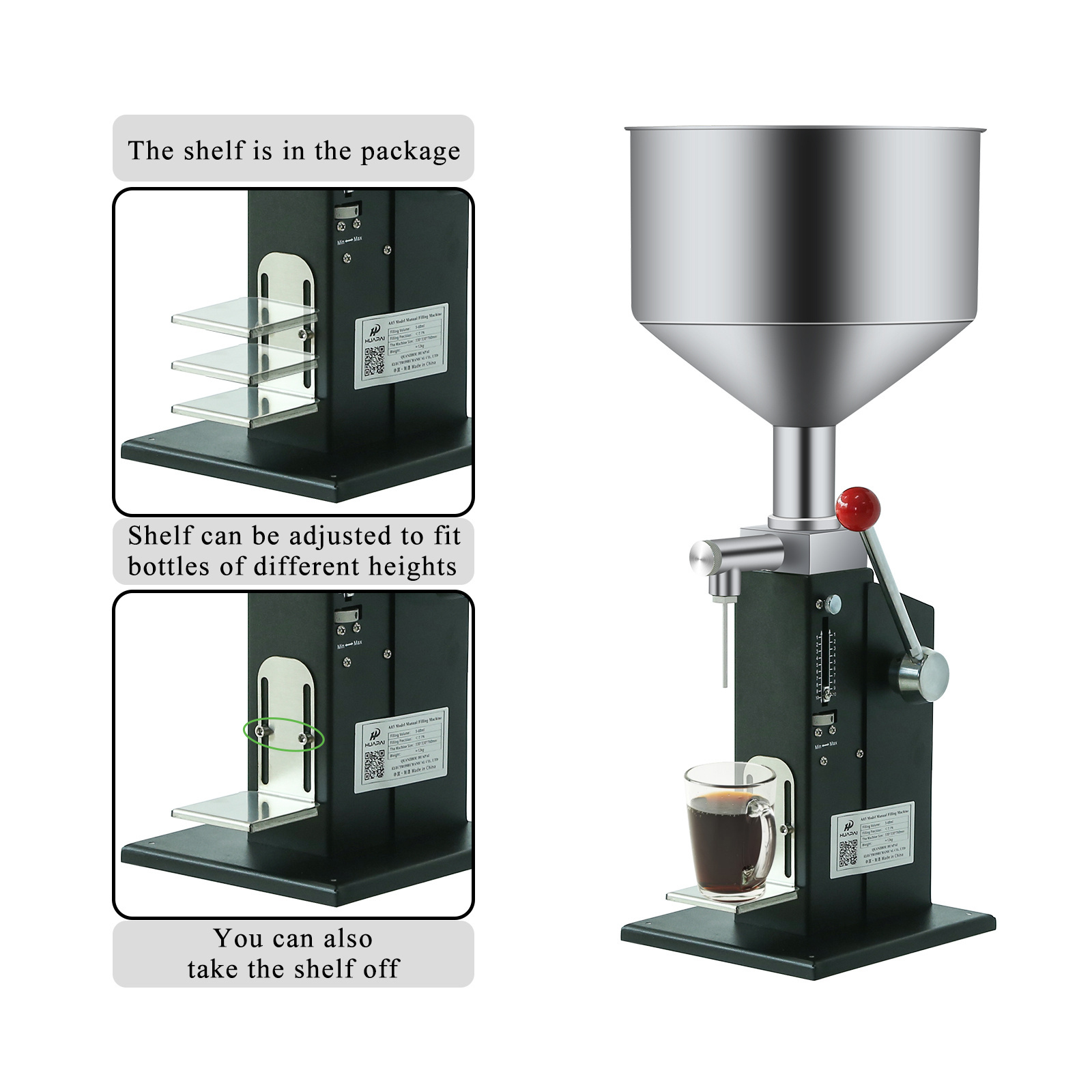 Factory Price A03 Pro 5-50ml 10-100ml Juice Cream Olive Oil Bottle Small  Manual Liquid Filling Machine